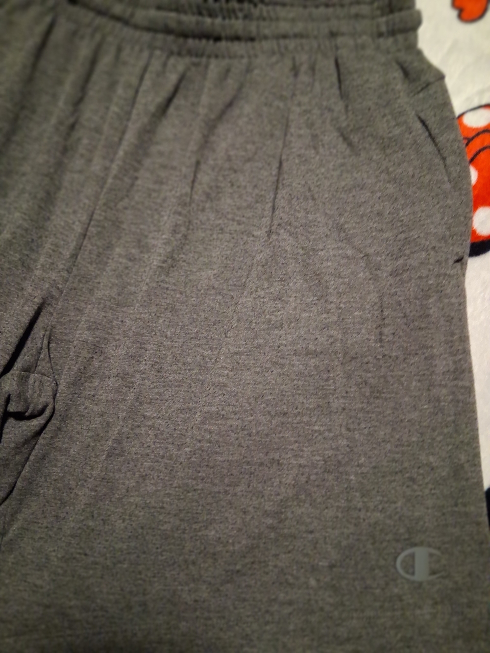 Champion Men's Heather Gray Athletic Shorts with Elastic Waist